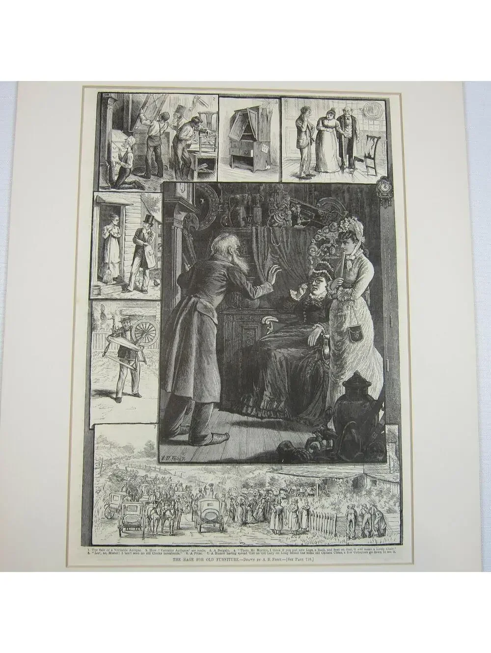 Antique 1878 Print Wood Engraving 